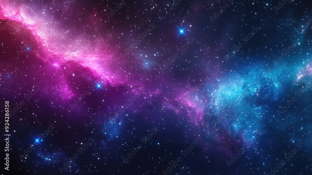 Purple and blue stars in a space background Purple and blue stars in a space background