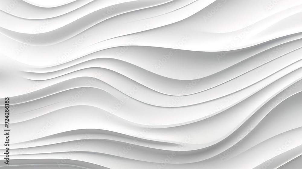 Abstract white wavy background with soft curves and shadows. Abstract white wavy background with soft curves and shadows.