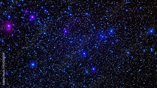 Purple and blue stars in a space background