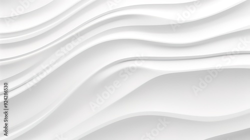 Abstract white wavy background with soft light.