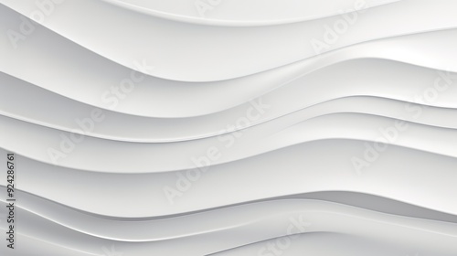 Abstract white wavy background with soft gradients.