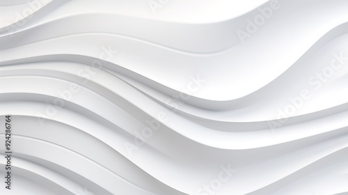 Abstract white wavy background with soft light.