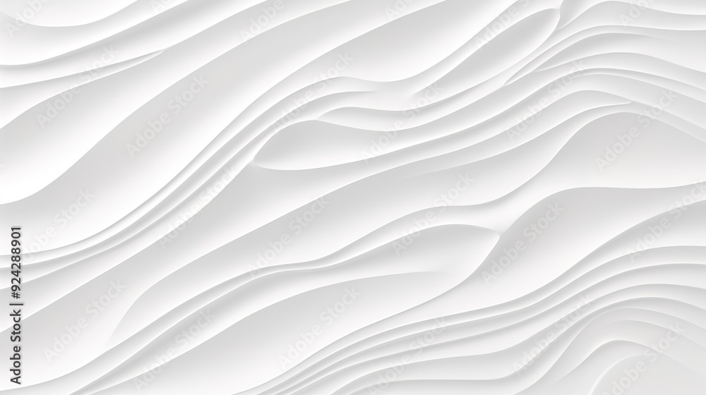 Abstract white wavy background with soft shadows. Abstract white wavy background with soft shadows.