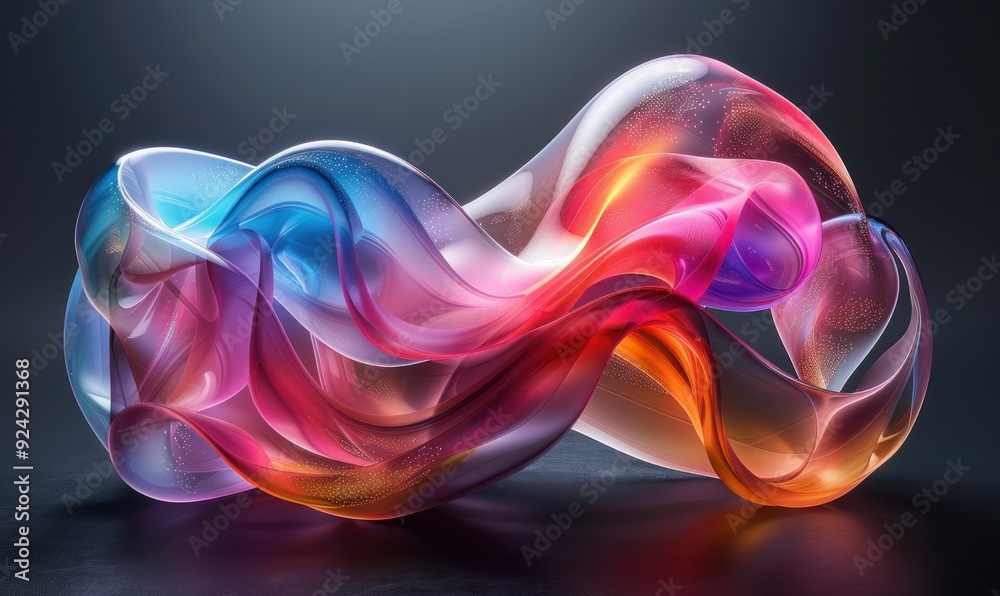 custom made wallpaper toronto digitalAbstract Colorful Swirling Glass Sculpture