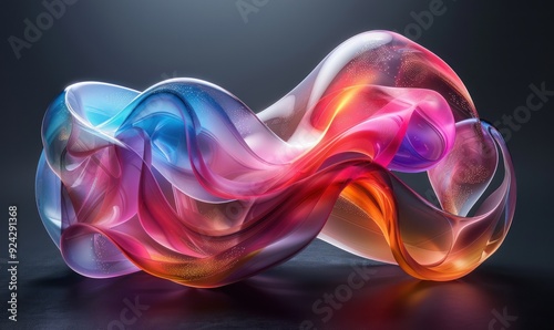 Wallpaper Mural Abstract Colorful Swirling Glass Sculpture Torontodigital.ca