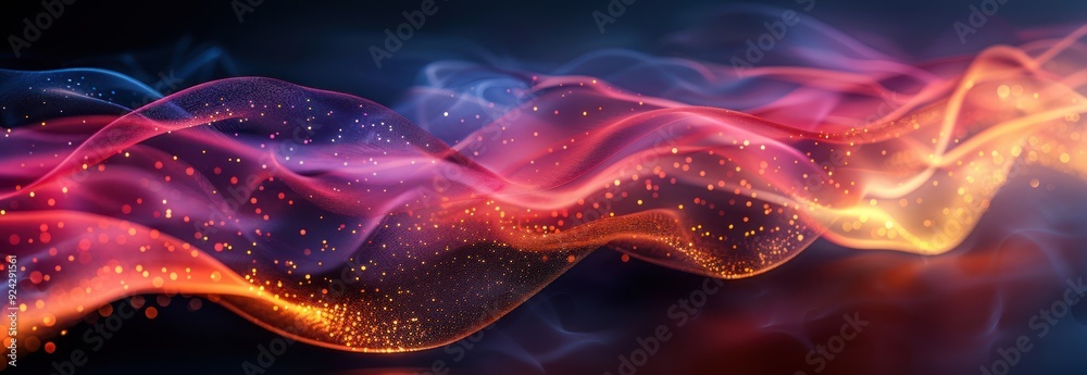 Abstract Wave of Light and Sparkle Abstract Wave of Light and Sparkle
