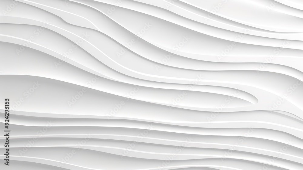 Obraz premium Abstract white wavy lines background.