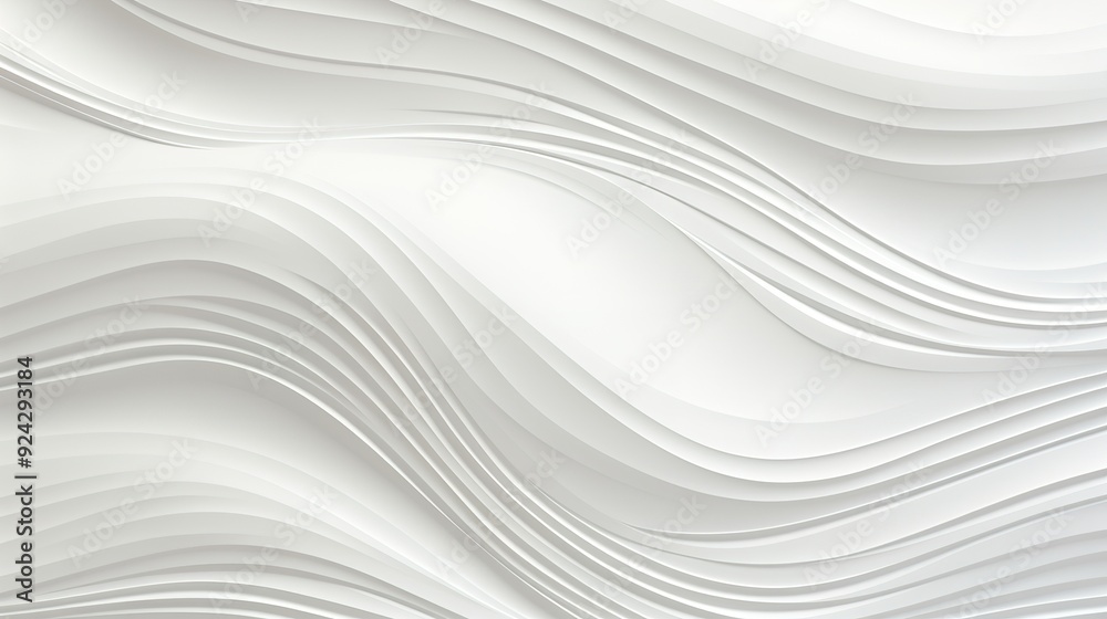 Obraz premium Abstract white wavy lines background.