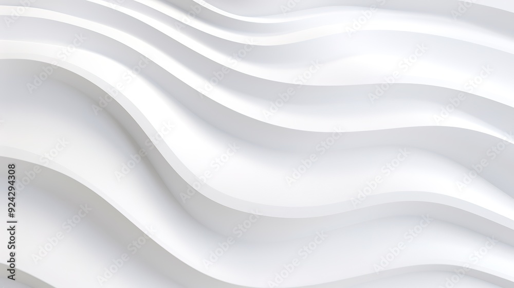 Obraz premium Abstract white wavy pattern.