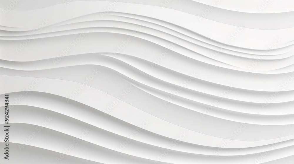 Obraz premium Abstract white wavy pattern background.