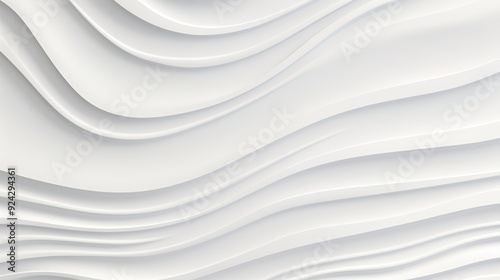 Abstract white wavy pattern background.