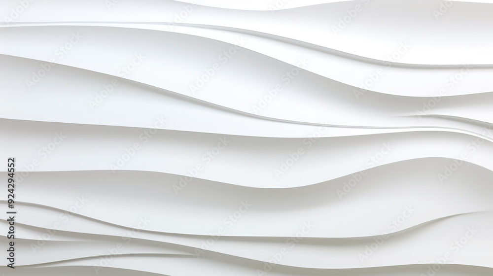 Obraz premium Abstract white wavy pattern background.