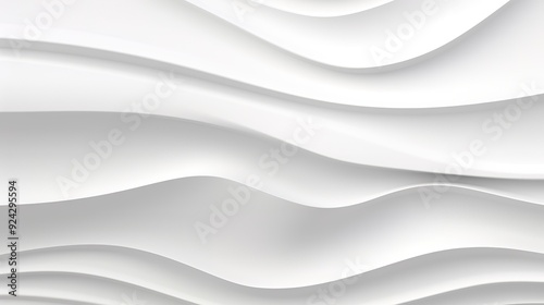 Abstract white wavy pattern with soft light and shadow.