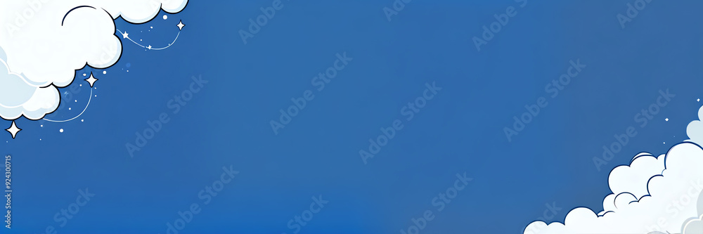 banner background material with blue sky and cloud illustration banner background material with blue sky and cloud illustration