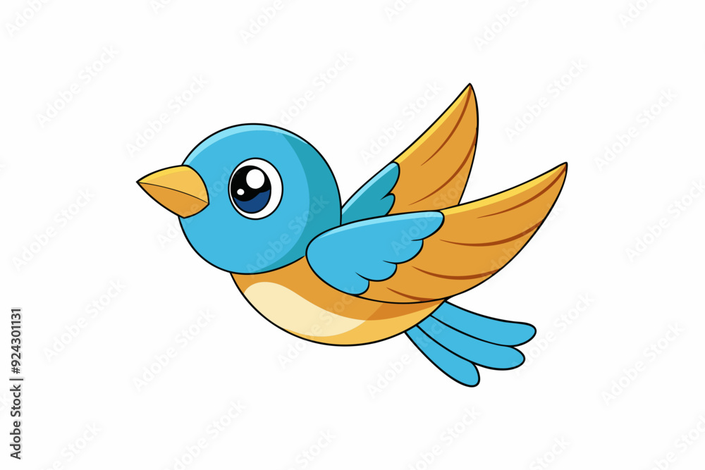 Fototapeta premium bird with a flower