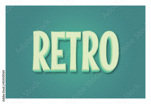 Retro typography premium editable 3d editable text style effect