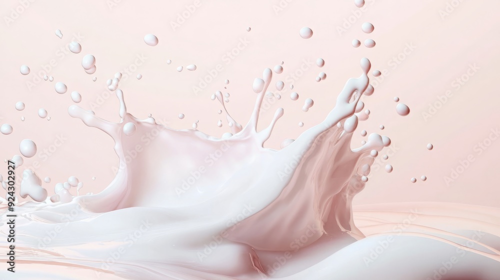 Delightful Splash - A Vibrant Illustration of Milk in Motion, Capturing the Essence of a Food Art. Delightful Splash - A Vibrant Illustration of Milk in Motion, Capturing the Essence of a Food Art.