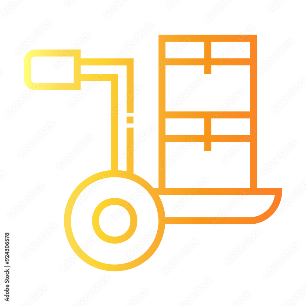 trolley Line Gradient Icon