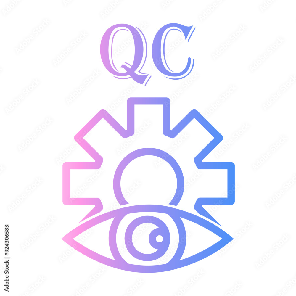 quality control Line Gradient Icon quality control Line Gradient Icon
