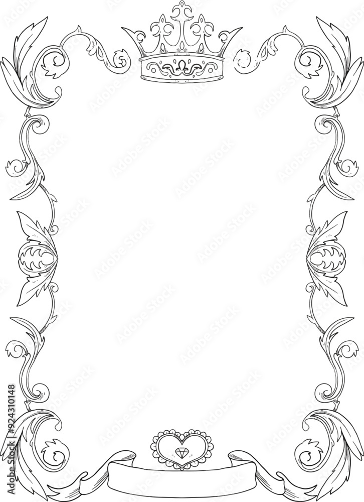 Royal pattern border and frame illustration Royal pattern border and frame illustration