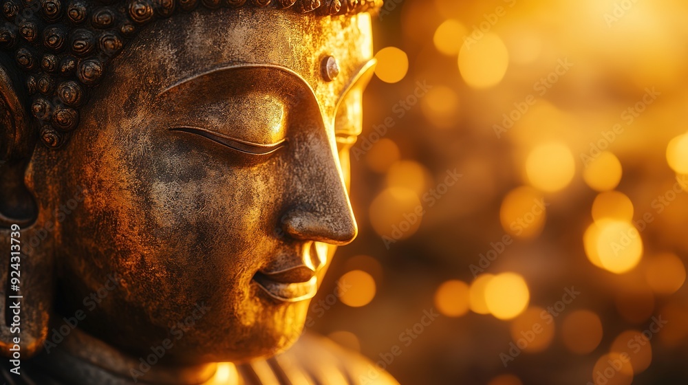 Golden Buddha, Capturing the Radiance and Serenity of the Sacred Figure Golden Buddha, Capturing the Radiance and Serenity of the Sacred Figure
