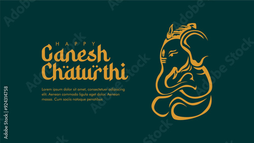 vector ganesh chaturthi background template