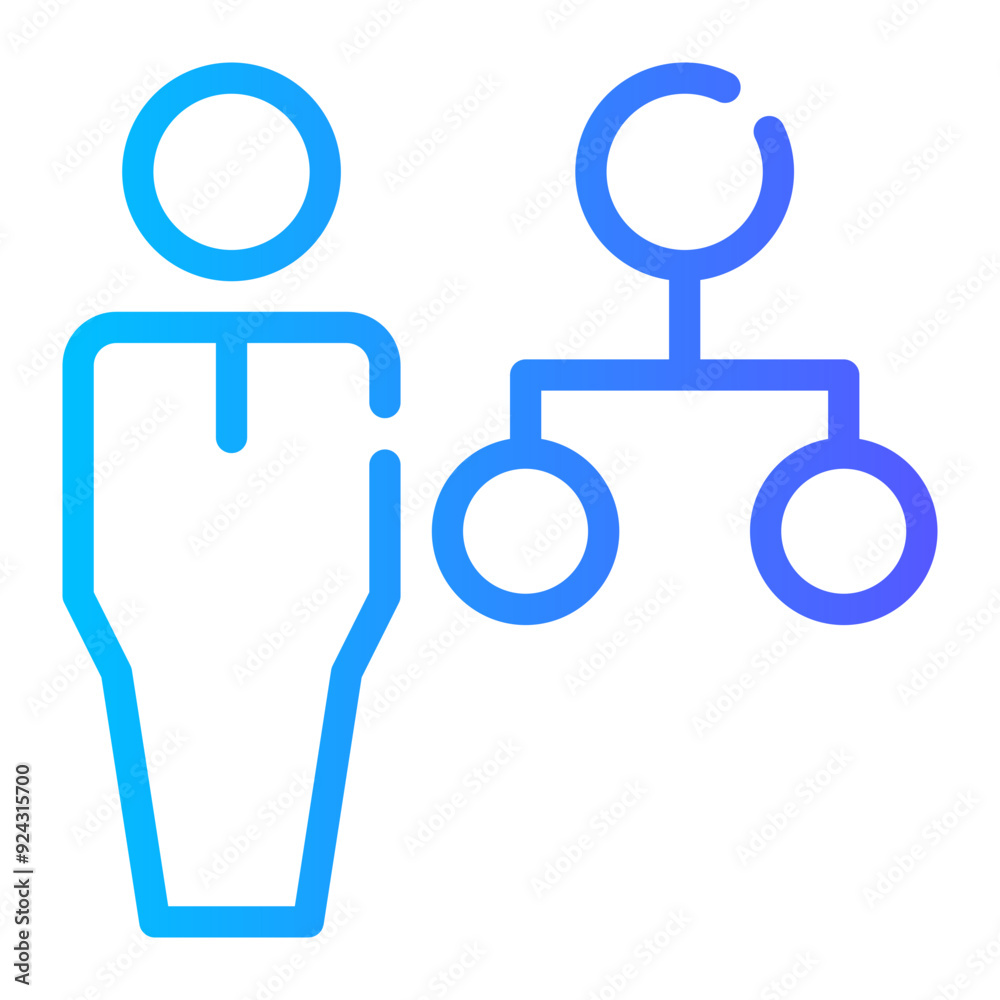 Obraz premium organization gradient icon