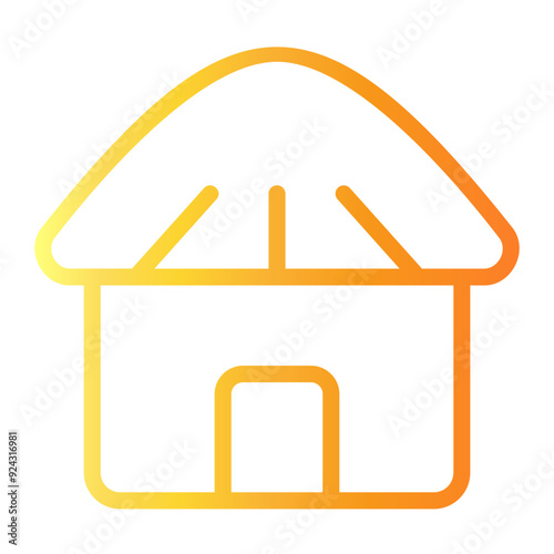 beach nut Line Gradient Icon