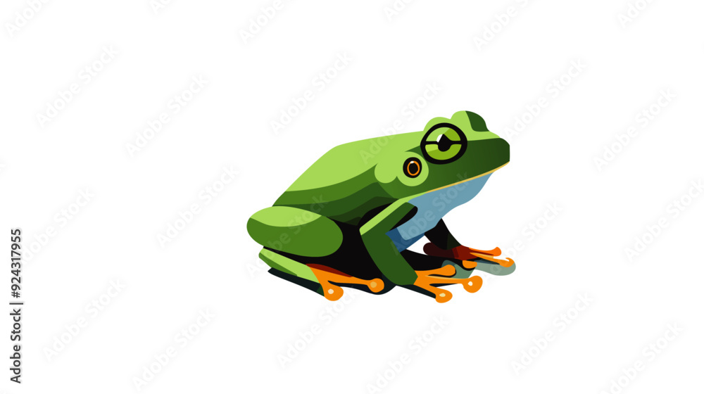 Obraz premium rana verde perfil