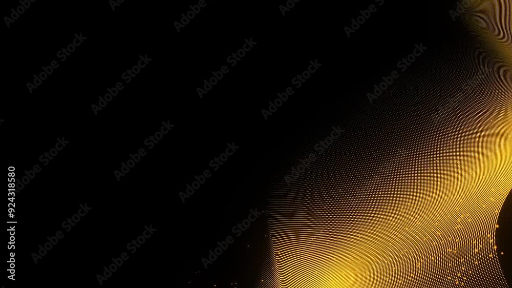 Futuristic stream of golden rays. Optical fibers with data signals. Particle trails background. Communication and technology concept Futuristic stream of golden rays. Optical fibers with data signals. Particle trails background. Communication and technology concept