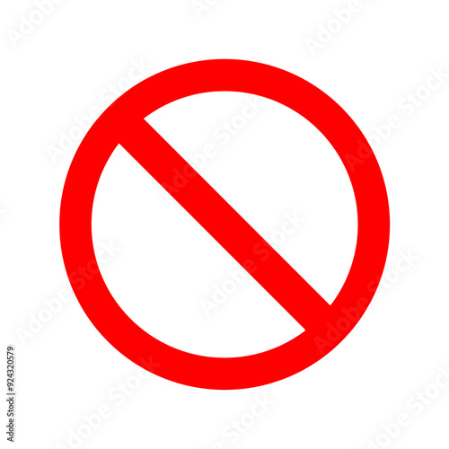 prohibited or not allowed sign with red color