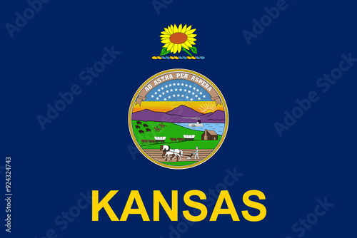 Kansas State Flag background illustration