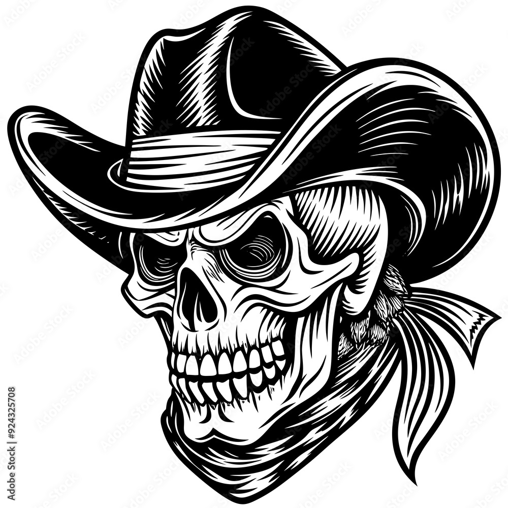 skull with cowboy hat skull with cowboy hat