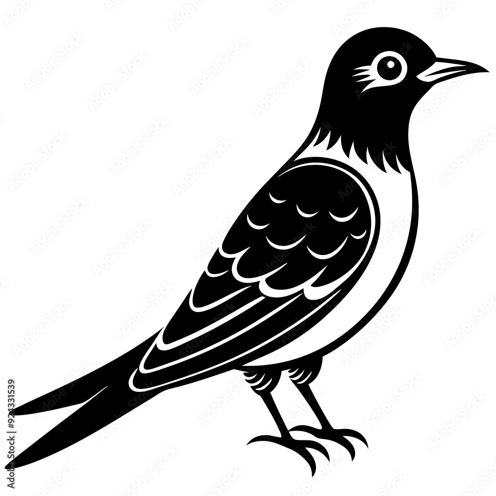 Vector art of cuckoo icon silhouette illustration Vector art of cuckoo icon silhouette illustration