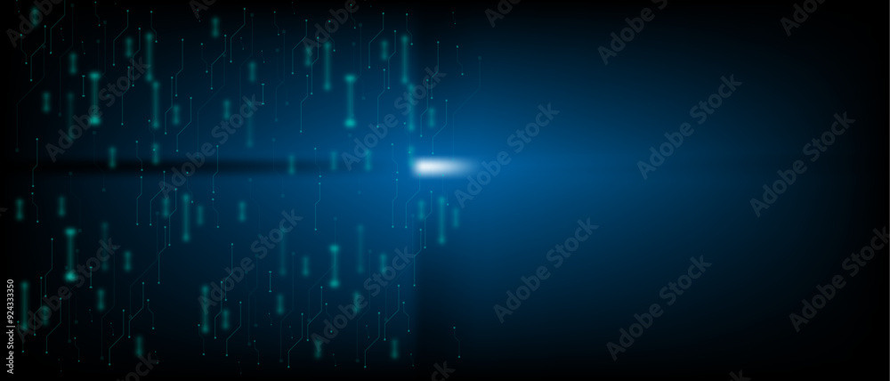 Obraz premium Abstract futuristic electronic circuit technology background, Futuristic blue circuit board background.