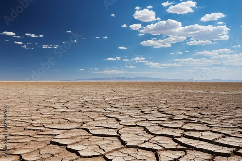 Cracked, Parched Earth Stretching to the Horizon