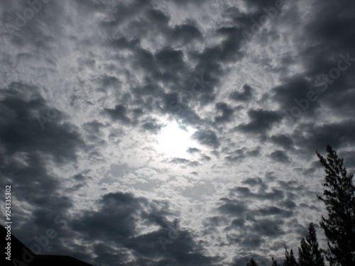 Sunlight with cloudy sky/