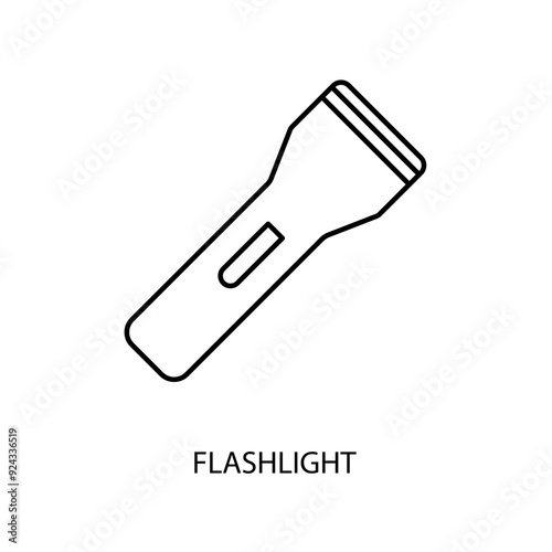 flashlight concept line icon. Simple element illustration. flashlight concept outline symbol design.