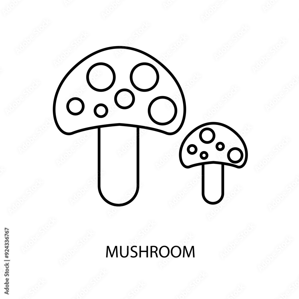 mushroom concept line icon. Simple element illustration.mushroom concept outline symbol design. mushroom concept line icon. Simple element illustration.mushroom concept outline symbol design.