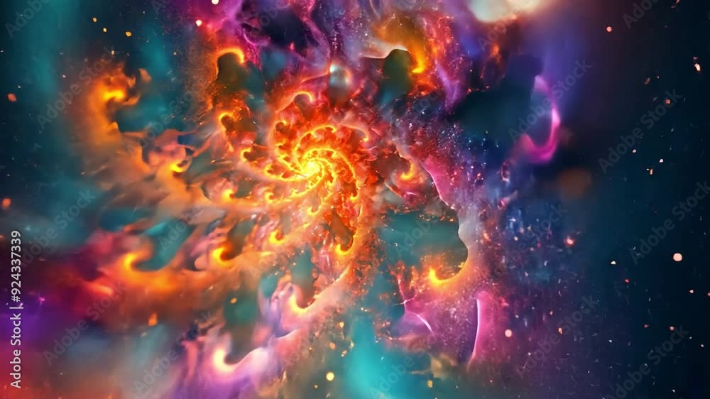 Imaginary abstract backdrop with fractals