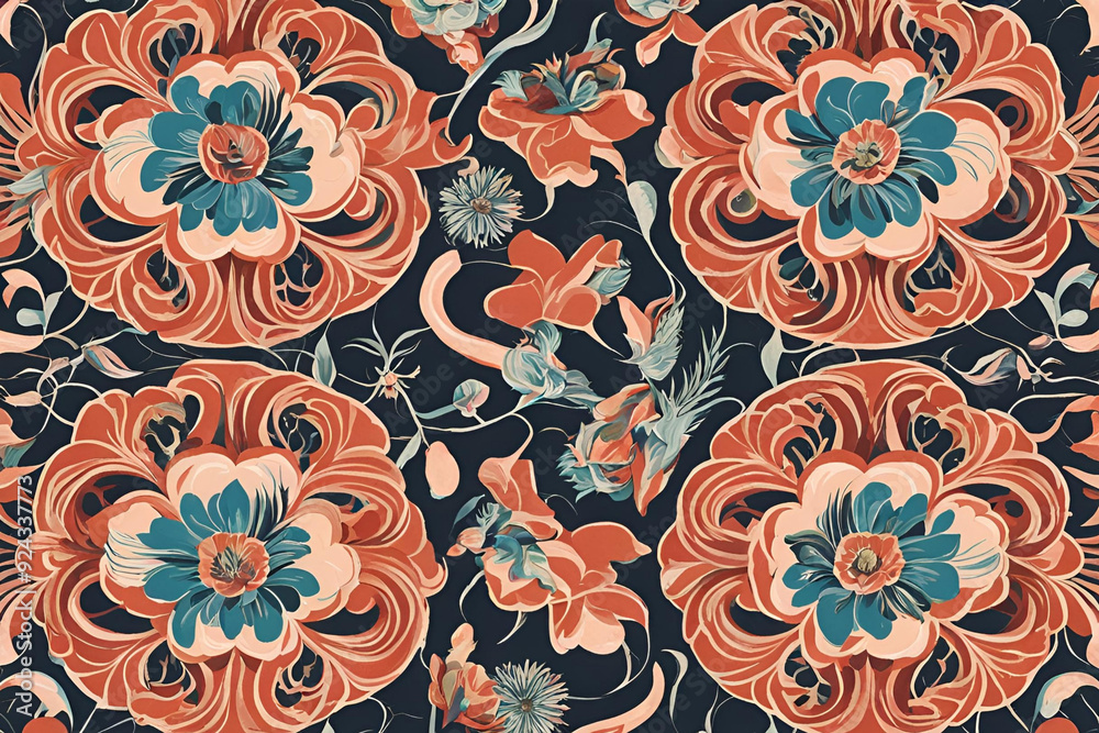 Repetitive floral pattern Repetitive floral pattern