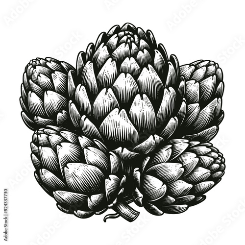 Hand drawn vector illustration of vegetables