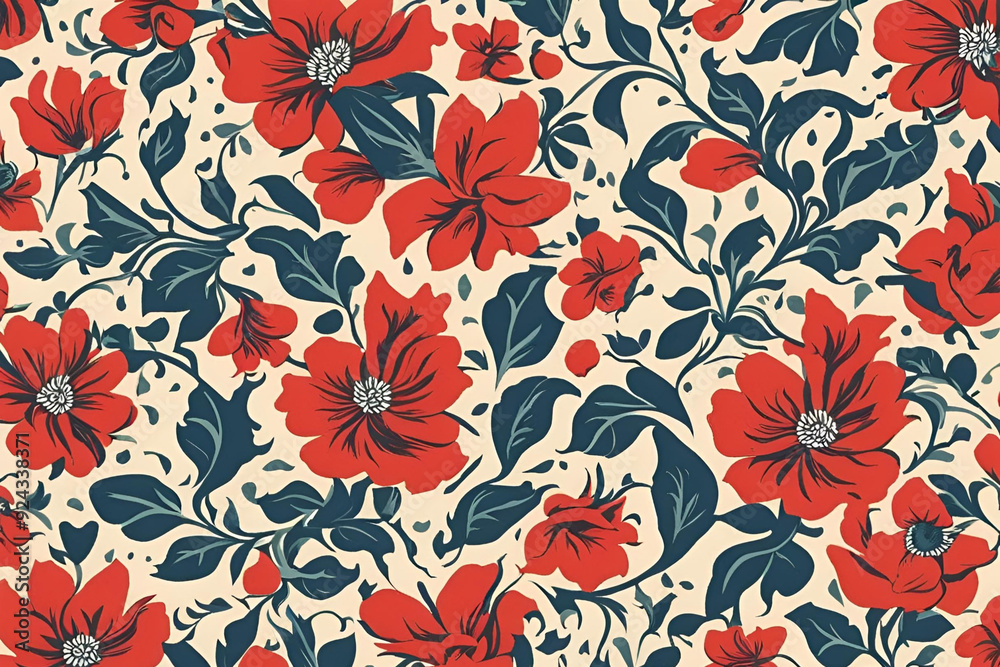 Repetitive floral pattern Repetitive floral pattern