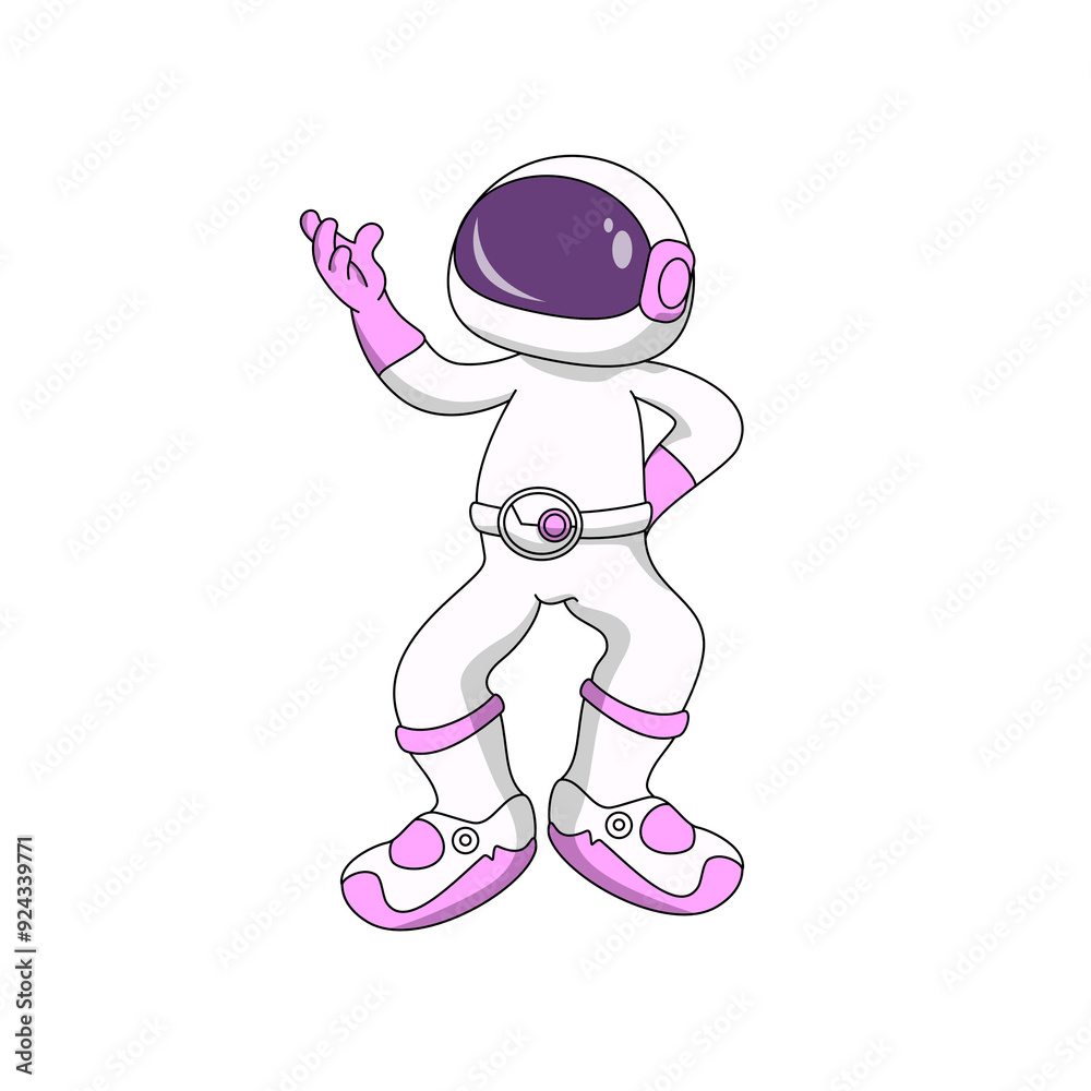 astronaut with hand style metal dan say hello, Cartoon Vector Icon Illustration. Flat Cartoon Style. Icon Concept Isolated Premium Vector. astronaut with hand style metal dan say hello, Cartoon Vector Icon Illustration. Flat Cartoon Style. Icon Concept Isolated Premium Vector.