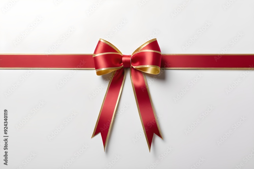 red and gold ribbon with bow red and gold ribbon with bow