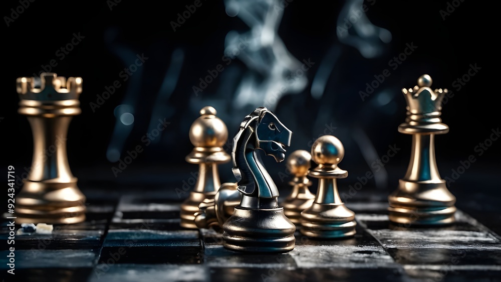 chess rook broken with high resolution on a black background chess rook broken with high resolution on a black background