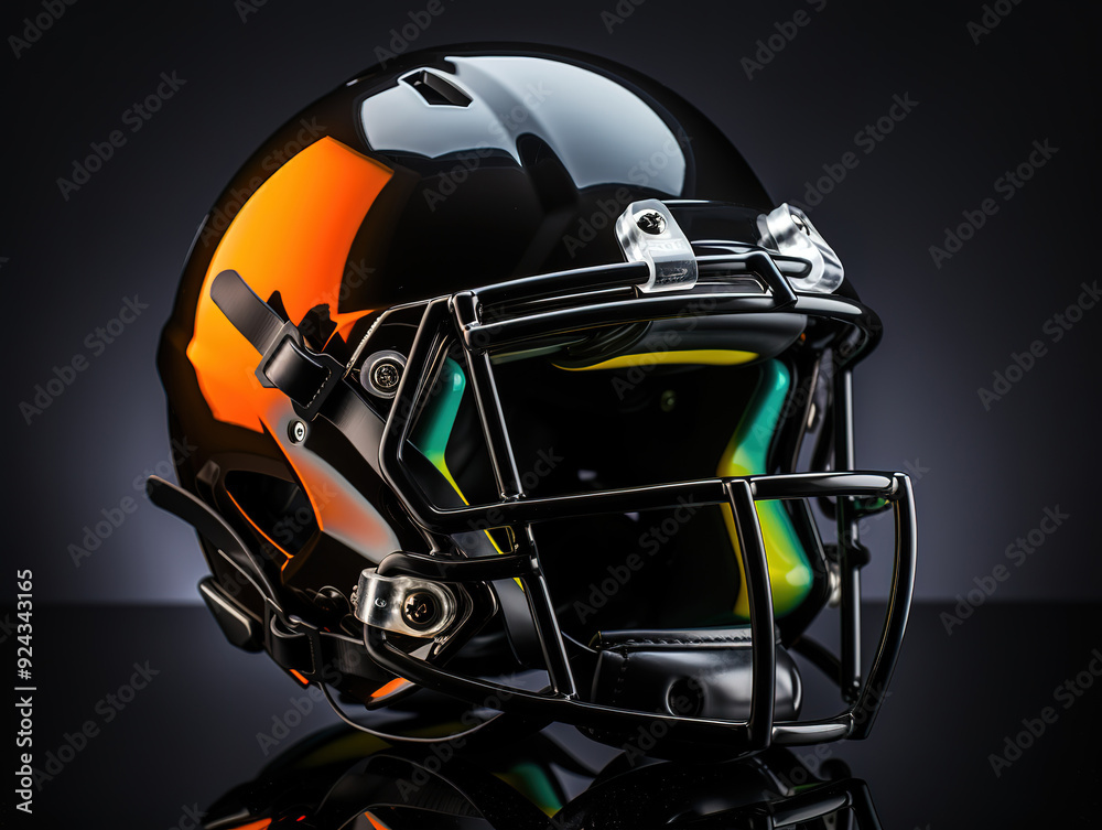 Exceptional American football player wearing equipment Exceptional American football player wearing equipment