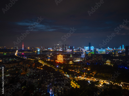 Wallpaper Mural Skyline view of Wuhan City landmark Torontodigital.ca