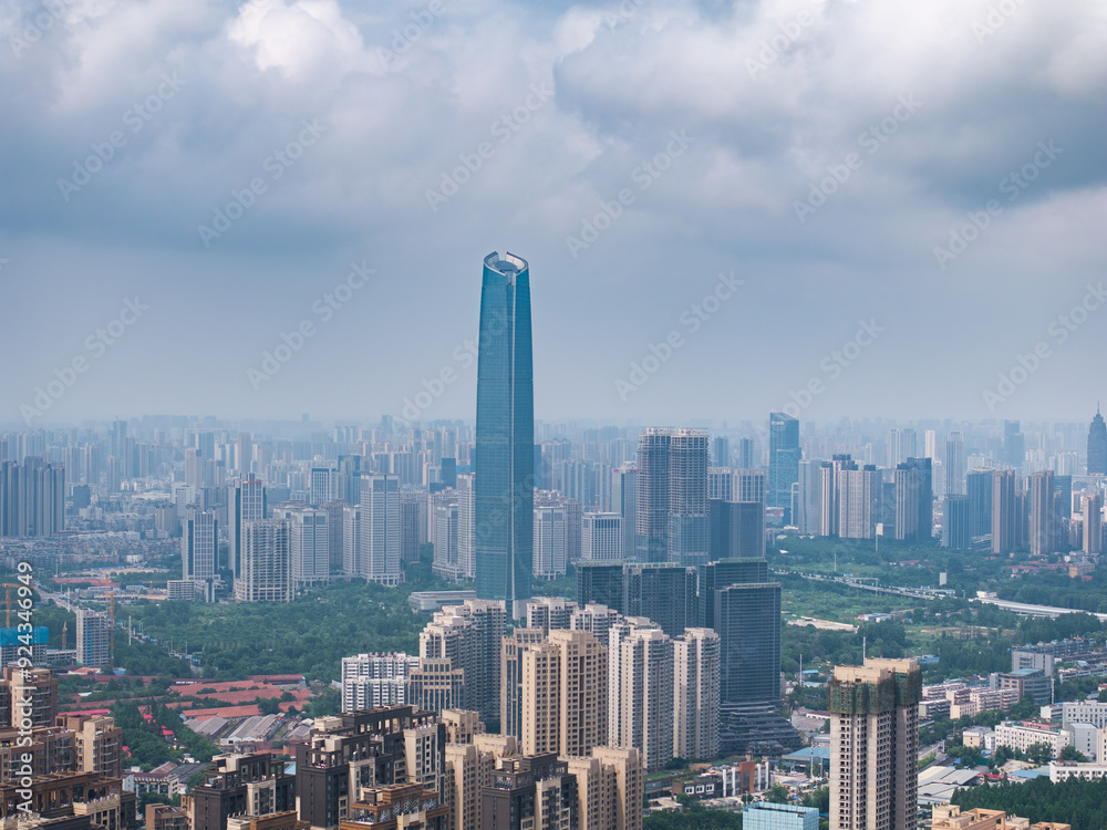Obraz premium Skyline view of Wuhan City landmark