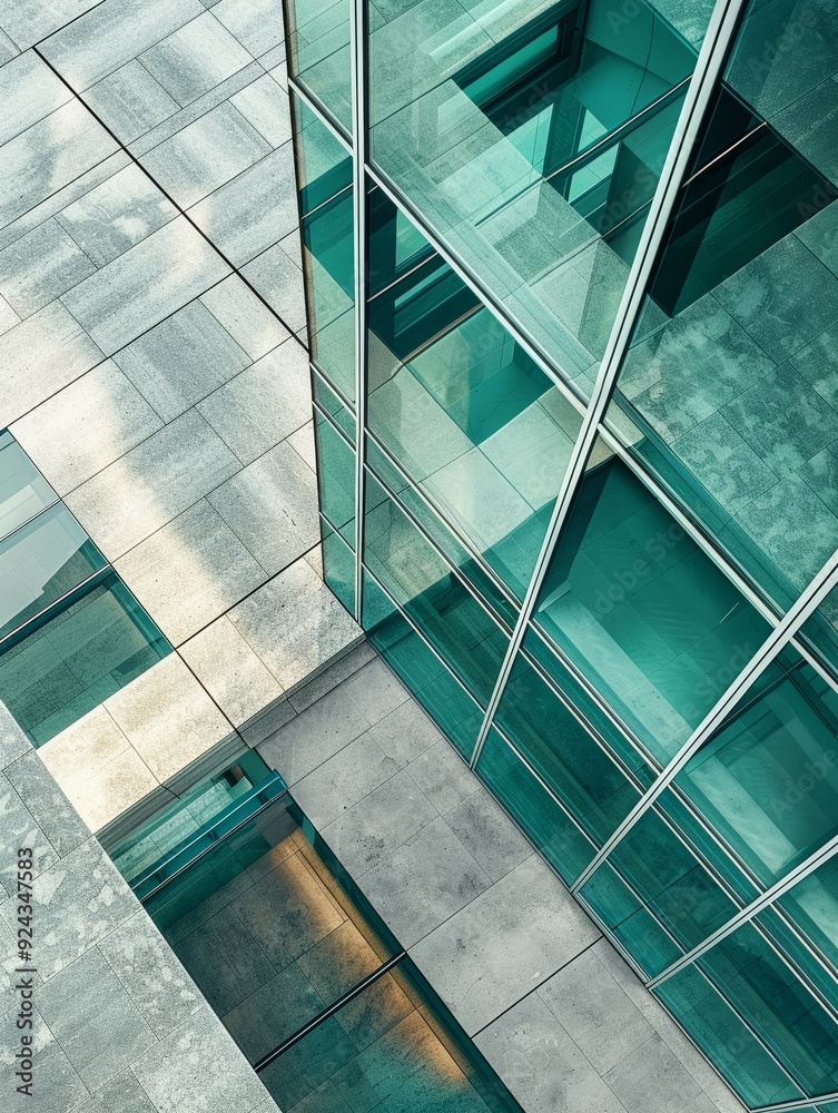 Transform your concept of modern architecture into a captivating high-angle view Emphasize sleek lines and unique design elements for a striking visual impact